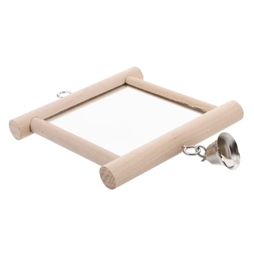 GALPADA Papageien Holzspielzeug mit Glocke und Doppelseitigem Spiegel Vogelkäfig Schaukel für Kleine und Mittelgroße Vögel Sicherer Naturholz Kauspielzeug für Wellensittiche und Papageien GALPADA Papageien Holzspielzeug mit Glocke und Doppelseitigem Spiegel Vogelkäfig Schaukel für Kleine und Mittelgroße Vögel Sicherer Naturholz Kauspielzeug für Wellensittiche und Papageien von GALPADA