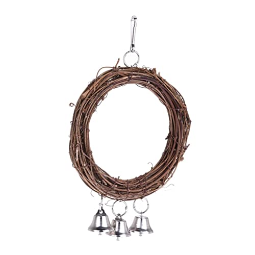 GALPADA Papageien Schaukelring aus Rattan mit Glocken Hängendes für Vögel für Käfige und Garten Vogelspielzeug für Käfigvögel und Papageien Zufällige Farbe Zufällige Farbe GALPADA Papageien Schaukelring aus Rattan mit Glocken Hängendes für Vögel für Käfige und Garten Vogelspielzeug für Käfigvögel und Papageien Zufällige Farbe Zufällige Farbe von GALPADA