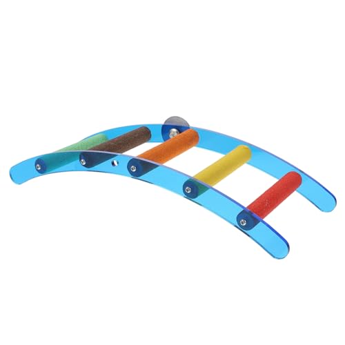 GALPADA Papageien kletterleiter aus Acryl Bunte Vogelspielzeug Station für Balance und Bewegung Robustes Standgestell für Wellensittiche und Kleine Vögel Fördert Spielerisches Training von GALPADA