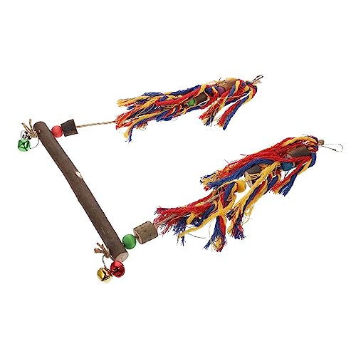 GALPADA Papageien und Hühnerschaukel aus Hochwertigem Robustes Kauspielzeug für Große Vögel und Haustiere Sicherer Spielplatz zum Klettern und Schnäbeln Langlebig und Natürlich Nagend von GALPADA