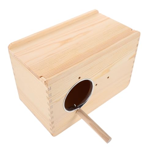 GALPADA Parrot Nesting Box aus Massivem Holz mit Sicherem Design und Außenvogelhaus für Nistplätze von Nymphensittichen und Agaporniden Einfach zu Montieren Reinigen von GALPADA