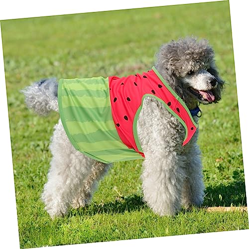 GALPADA Pet Cooling Vest für Hunde mit Wassermelonen Muster Atmungsaktives Sommer T Shirt für Große Hunde XL Kühlende Leichte Hundebekleidung für Heiße Tage und Outdoor Aktivitäten von GALPADA