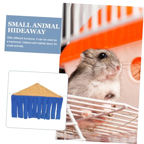 GALPADA Pet Eckversteck für Kleintiere Baumwoll Hängematte und Versteck Geeignet für Meerschweinchen Hamster Frettchen Kaninchen Installieren Dekoratives Käfigzubehör in Kaffee und von GALPADA