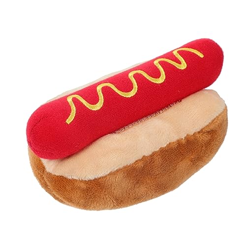GALPADA Pet Hot Dog Quietschendes Kauspielzeug Mit Integriertem Geräusch Für Kauen Und Zerren Zu Reinigen Und Unterhaltsam Für Haustier von GALPADA