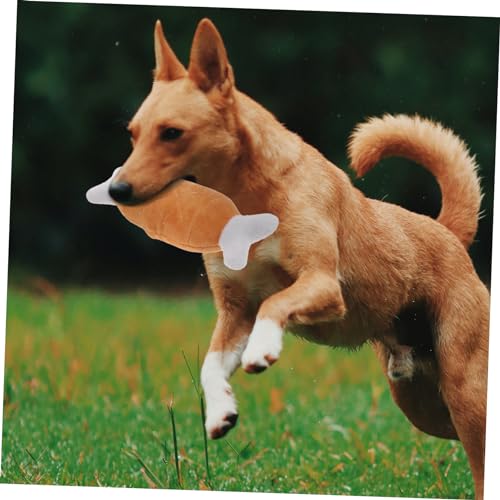 GALPADA Plüsch Hundespielzeug Chicken Leg Form Geräuschvolles Kauspielzeug für Mittlere Hunde Interaktives Zahnreinigendes Kauspielzeug Fördert Intelligenz und Beschäftigung Vielseitig von GALPADA