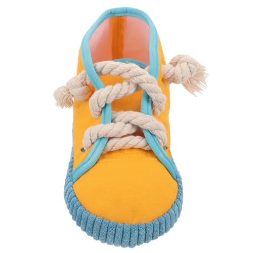 GALPADA Quietschendes Hundespielzeug Cartoon Schuhform Kauspielzeug für Welpen Kleine bis Mittlere Hunde Beißfestes Interaktives Welpen Zahnpflege und Belohnung von GALPADA