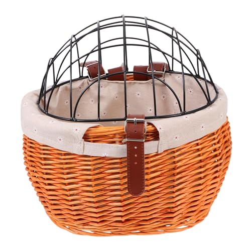 GALPADA Rattan Fahrradkorb für Haustiere Stabiles Handgewebtes Weidengeflecht Abnehmbar mit Innenfutter für Katzen und Hunde Vielseitiger Fahrrad Aufbewahrungskorb Zufällige Farbe GALPADA Rattan Fahrradkorb für Haustiere Stabiles Handgewebtes Weidengeflecht Abnehmbar mit Innenfutter für Katzen und Hunde Vielseitiger Fahrrad Aufbewahrungskorb Zufällige Farbe von GALPADA