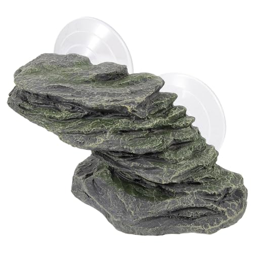 GALPADA Realistische Schildkröten Sonnenplatz Plattform aus Resin Kletter Sonnenbadbereich für Wasserschildkröten Amphibien und Reptilien Vielseitige Aquarium und Terrarium Dekoration von GALPADA