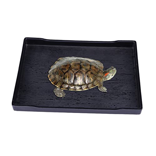 GALPADA Reptilien Futter und Wasserschale für Schildkröten Große Schwarze Schale mit Natürlichem Holzmaserungsdesign für Futter Wasser und Baden Unzerbrechlich und Leicht zu Reinigen GALPADA Reptilien Futter und Wasserschale für Schildkröten Große Schwarze Schale mit Natürlichem Holzmaserungsdesign für Futter Wasser und Baden Unzerbrechlich und Leicht zu Reinigen von GALPADA