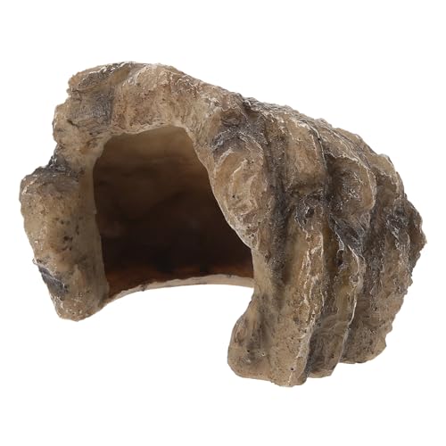 GALPADA Reptilien Versteck Höhle aus Kunstharz für Terrarien Schildkröten Unterschlupf Dekorative Basking Plattform für Eidechsen Frösche und Kleine Reptilien Rückzugsmöglichkeit für von GALPADA