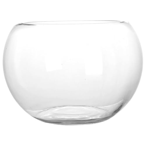 GALPADA Runder Transparenter Aquarium Tank Für Betta Und Goldfische Multifunktionales Tischaquarium Für Pflanzen Stilvolle Bürodekoration von GALPADA