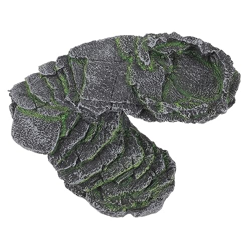 GALPADA Schwimmende Schildkrötenplattform aus Langlebigem Harz Vielseitig Nutzbar als Sonnenplatz Kletterrampe und Versteck Dekorative Aquarium und Terrarienlandschaft für Reptilien und von GALPADA