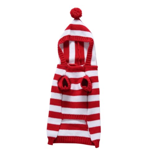 GALPADA Strick Hundepullover Weihnachtsstil mit Kapuze für Kleine Hunde Warmes Party Haustierkostüm Cosplay Hundebekleidung Weicher Pullover für Welpen GALPADA Strick Hundepullover Weihnachtsstil mit Kapuze für Kleine Hunde Warmes Party Haustierkostüm Cosplay Hundebekleidung Weicher Pullover für Welpen von GALPADA