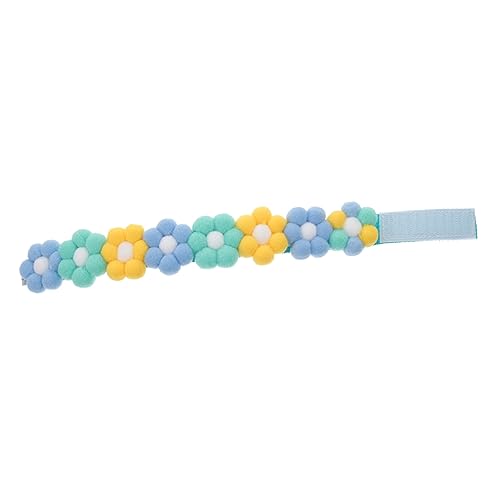 GALPADA Süßer Katzen und Hundehalskragen mit Blumenmotiv Verstellbares Accessoire für Haustiere für Partys und Besondere Anlässe Gelb Grün und Blau Xs von GALPADA
