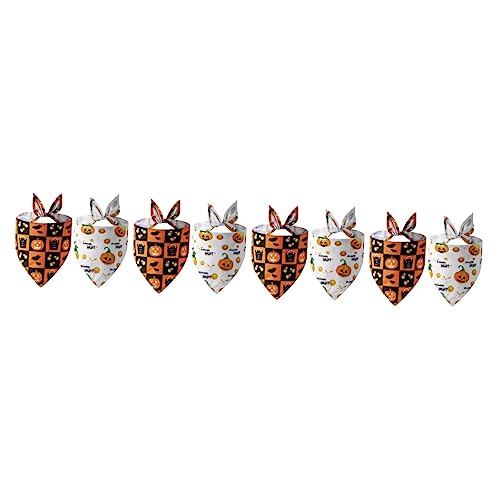 GALPADA 4 Sets Kürbis-haustierschal Hundehalstücher Hundehalstücher Halloween-hundeschal Waschbar Wiederverwendbar Modisches Hundezubehör 2 Stück * 4 von GALPADA