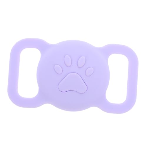 GALPADA Tracker-Fall Locator-schutzhülle Air-Tag-uhrenhalter Für Hundehalsband Schützend Katzen-Tracker Artikel Luftmarken Air Tag Hundehalsbandhalter Haustier Gerät Kette Kieselgel Violet von GALPADA