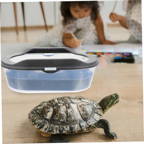 GALPADA Tragbarer Reptilien Fütterungstank aus Kunststoff mit Großem Fassungsvermögen Robustem Badestrand und Einfachem Reinigungssystem Geeignet als Schildkröten Terrarium für Zuhause von GALPADA