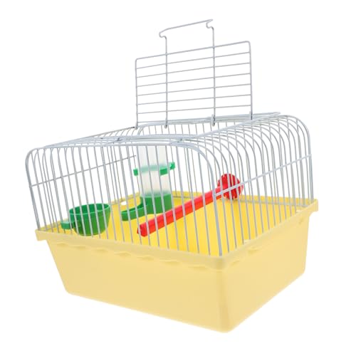 GALPADA Vogel Käfig Tragbar Für Reisen Kleiner Papageienkäfig Mit Sitzstange Futterbox Und Tränke Geeignet Für Nymphensittiche Und Kleine Vögel Aus Robustem Abs Und Eisenmaterial von GALPADA