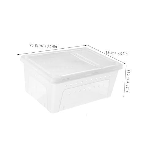 GALPADA Transparente Futterbox aus Robustem PP Kunststoff mit Belüftungslöchern und Fütterungstür für Reptilien Spinnen Skorpione Geckos Schlangen und Landschildkröten Praktische von GALPADA
