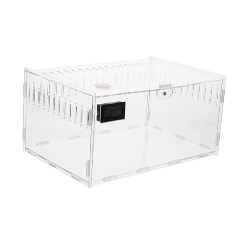 GALPADA Transparente Reptilienbox mit Belüftung Tragbar Robust und Geruchsneutral Geeignet als Professioneller Terrarien Behälter für Schlangen Eidechsen und Andere Haustier Reptilien mit GALPADA Transparente Reptilienbox mit Belüftung Tragbar Robust und Geruchsneutral Geeignet als Professioneller Terrarien Behälter für Schlangen Eidechsen und Andere Haustier Reptilien mit von GALPADA