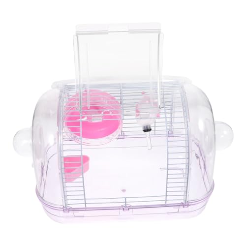 GALPADA Transparenter Hamsterkäfig mit Tragegriff Leichter Kleintierkäfig für Hamster Meerschweinchen und Kleine Nager Sicheres Outdoor Tiertransport und Auslaufgehege in Zartem Rosa GALPADA Transparenter Hamsterkäfig mit Tragegriff Leichter Kleintierkäfig für Hamster Meerschweinchen und Kleine Nager Sicheres Outdoor Tiertransport und Auslaufgehege in Zartem Rosa von GALPADA