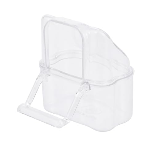 GALPADA Transparenter Vogelkäfig-futterspender mit Deckel Acryl Futter Wassernapf Auslaufsicher Leicht zu Reinigen Geeignet für Wellensittiche Kanarienvögel und Kleine Vögel von GALPADA