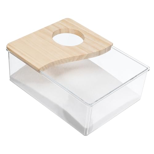 GALPADA Transparentes Sandbad für Kleine Haustiere Sandbad Box mit Halbem Deckel Vielseitiger Hamster Sand Bath und Toilette Pflegeleicht Sicher für Mäuse und Rennmäuse GALPADA Transparentes Sandbad für Kleine Haustiere Sandbad Box mit Halbem Deckel Vielseitiger Hamster Sand Bath und Toilette Pflegeleicht Sicher für Mäuse und Rennmäuse von GALPADA