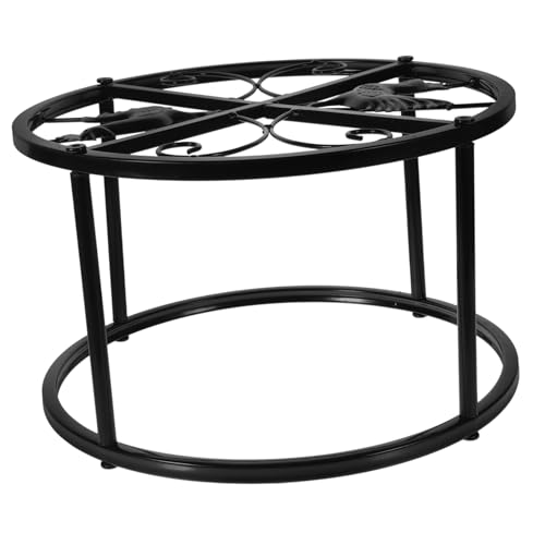 GALPADA Trinkbrunnenhalter für Hühnerstall Lüfter außen Deckel Grübler Korb Storage Shelves abstellständer abstellregal metallböcke Haustiernapfhalter Hühnerschalenständer Eisen Black von GALPADA