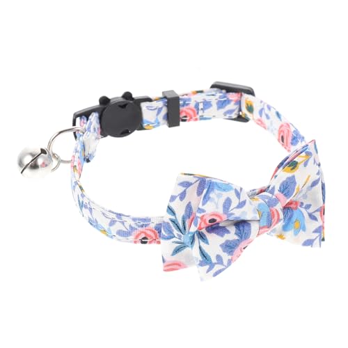 GALPADA Verstellbares Katzenhalsband mit Schleife Breit mit Blumenmuster Atmungsaktiv und Bequem Geeignet für Katzen und Kätzchen Festliches Haustierzubehör für Geburtstag und Weihnachten GALPADA Verstellbares Katzenhalsband mit Schleife Breit mit Blumenmuster Atmungsaktiv und Bequem Geeignet für Katzen und Kätzchen Festliches Haustierzubehör für Geburtstag und Weihnachten von GALPADA