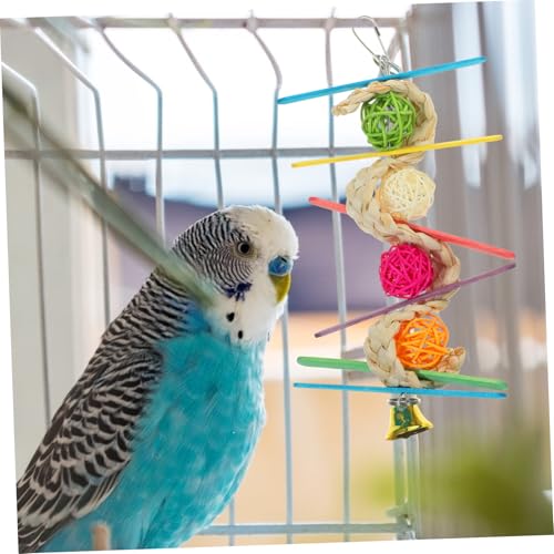 GALPADA Vogel kauspielzeug für Papageien und Wellensittiche Buntes Sicheres Hängespielzeug zur Beschäftigung und Futtersuche Langlebig und Stressabbauend Geeignet für Käfigzubehör und von GALPADA