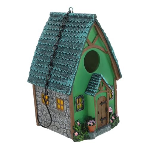 GALPADA Vogelhaus aus Harz für Garten Hängendes Nistkasten für Wildvögel Dekoratives Vogelnest für Draußen Sicher und Wetterfest für Gartendekoration von GALPADA