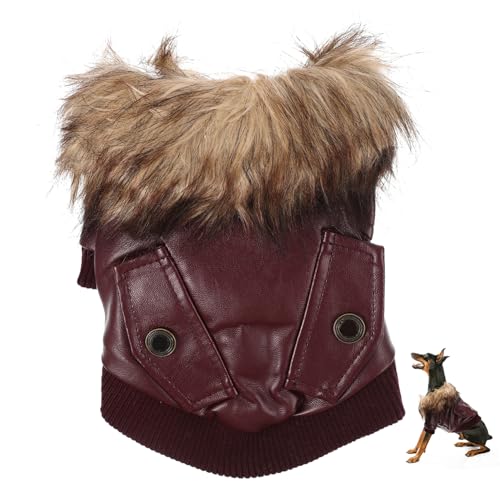 GALPADA Warmer Hundemantel mit Atmungsaktivem Material Wind und Wasserabweisend mit Weichem Fleecefutter Verstellbare Bündchen für Optimale Passform Niedlicher Wintermantel für Kleine von GALPADA