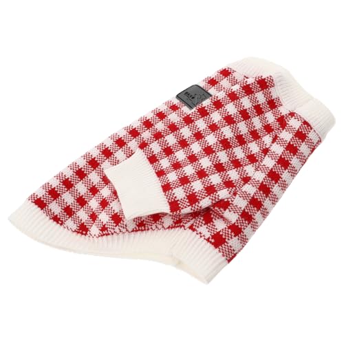 GALPADA Warmer Hundepullover aus Weichem Wollmaterial Stylischer Roter Winter Sweater für Kleine bis Mittelgroße Hunde Hautfreundlich und Komfortabel für Kalte Tage und Alltagsspaß von GALPADA