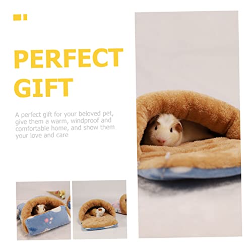 GALPADA Warmer Waschbarer Hamsterschlafsack als Kuschelhöhle für Meerschweinchen Kaninchen und Kleine Haustiere Gemütliches Versteck für Kalte Jahreszeiten in Blau von GALPADA