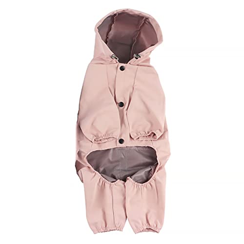 GALPADA Wasserdichter Hunderegenmantel Mit Reflektierenden Elementen Einstellbarem Kordelzug Atmungsaktivem Material Pet Hoodie von GALPADA