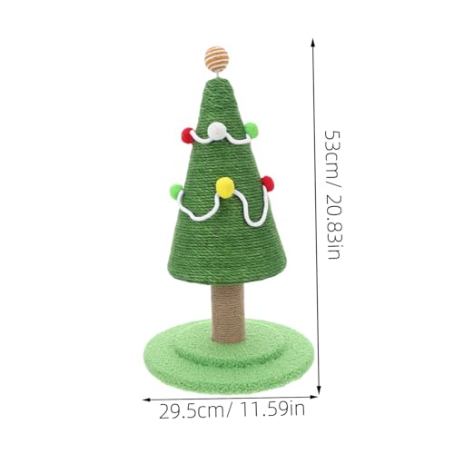 GALPADA Weihnachtlicher Katzen Kratzbaum Hoch Vertikaler Kratzpfosten aus Natürlichem Sisal mit Bunten Pompoms Stabiles Kletterspielzeug für Kätzchen Fördert Aktivität und Spielspaß im GALPADA Weihnachtlicher Katzen Kratzbaum Hoch Vertikaler Kratzpfosten aus Natürlichem Sisal mit Bunten Pompoms Stabiles Kletterspielzeug für Kätzchen Fördert Aktivität und Spielspaß im von GALPADA