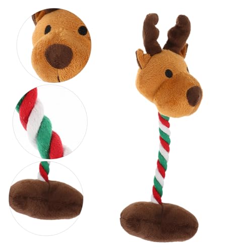 GALPADA Weihnachtliches Quietschendes Plüschspielzeug für Kleine Hunde Interaktives Beißspielzeug zur Stressreduzierung und Geistigen Kauspielzeug für Spielspaß und Zahnpflege von GALPADA