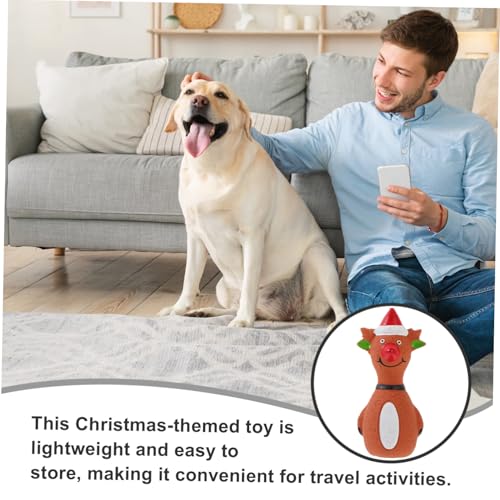 GALPADA Weihnachtliches Quietschspielzeug aus Weichem Latex Interaktives Beißspielzeug für Hunde Fördert Training und Aktivität Sicher und Langlebig für Kleine bis Mittelgroße Haustiere von GALPADA
