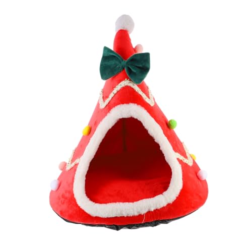 GALPADA Weihnachtliches Winddichtes Pet Sleep Nest Rot Warmes Waschbares Haustierhaus für Katzen und Kleine Hunde Gemütliches Schlafbett Stilvolle Wohnraumdekoration Komfortable GALPADA Weihnachtliches Winddichtes Pet Sleep Nest Rot Warmes Waschbares Haustierhaus für Katzen und Kleine Hunde Gemütliches Schlafbett Stilvolle Wohnraumdekoration Komfortable von GALPADA