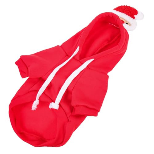 GALPADA Weihnachtspullover Haustier Hundepullover mit Kordelzug Roter Weihnachtskostüm Hund Kleidung für Mittelgroße Hunde und Katzen Party Favor Weihnachten Cosplay GALPADA Weihnachtspullover Haustier Hundepullover mit Kordelzug Roter Weihnachtskostüm Hund Kleidung für Mittelgroße Hunde und Katzen Party Favor Weihnachten Cosplay von GALPADA