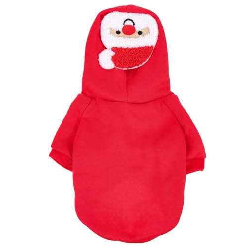 GALPADA Weihnachtspullover Hund Xmas Cosplay Kostüm Haustierkleidung für Kleine Mittelgroße Hunde Katzen Rot Xs Festliche Hundebekleidung für Winter Party von GALPADA