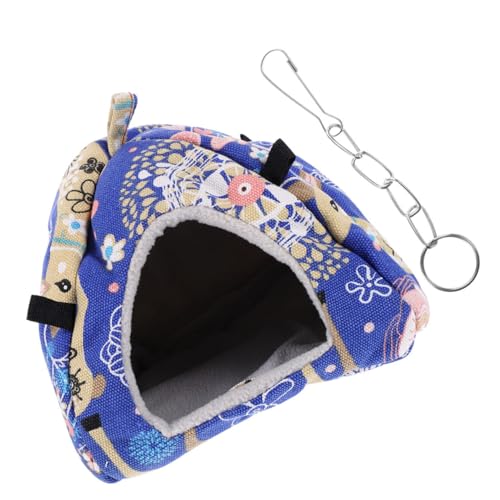 GALPADA Winter Hängeset für Kleine Haustiere Baumwoll Kuschelnest mit Weihnachts Elch Muster Großes Meerschweinchen Versteck und Hamster Haus Waschbar Warm und Gemütlich für von GALPADA