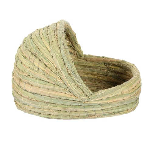 GALPADA Woven Straw Chicken Nest Beige Natürliches Legenest für Kleine Bauernhöfe Installieren Fördert Eierqualität Rustikales Design für Hühner Tauben Papageien und Kleintiere von GALPADA