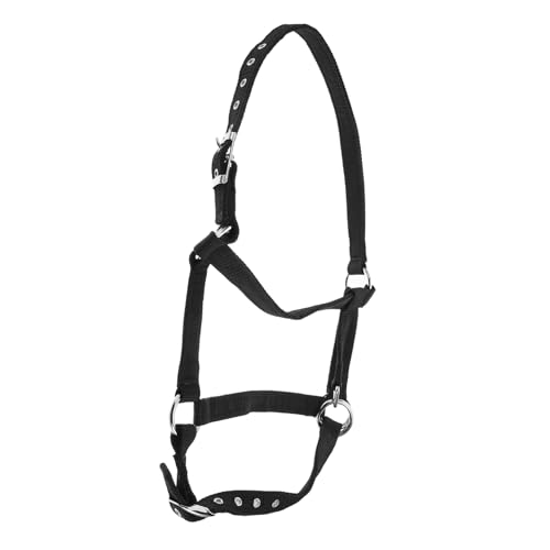GALPADA Zubehör Für Die Reitausbildung Schafhalter Abreißbares Halfter Ziegenhalfter Ziegenausrüstung Abbrechbares Pferdehalfter Wegbrechendes Pferdehalfter Kinnriemenabdeckung Nylon Black von GALPADA