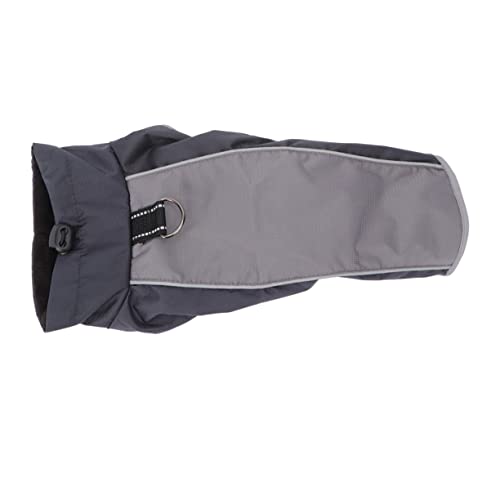 GALPADA wasserdichte Hundejacke XXL Schwarz mit Futter Reflektierend Wind und Schneesicher Verstellbares Geschirr für Sicheren Spaziergang als Wintermantel für Große Hunde von GALPADA