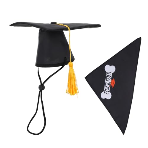 GANAZONO 1 Satz Doktorhut -Set Abschlusskappe für Haustiere Haustierkostüm zum Abschluss Abschlusshüte für Hunde Hundebandanas Welpen-Bandana Party-Hundekleidung Polyester Schwarz GANAZONO 1 Satz Doktorhut -Set Abschlusskappe für Haustiere Haustierkostüm zum Abschluss Abschlusshüte für Hunde Hundebandanas Welpen-Bandana Party-Hundekleidung Polyester Schwarz von GANAZONO