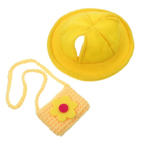 GANAZONO 1 Satz Kleines Hasenkostüm mit Hut und Tasche für Haustiere Teiliges Gelb für und Besondere Anlässe Süßes Zubehör für Kaninchen und Kleine Tiere von GANAZONO