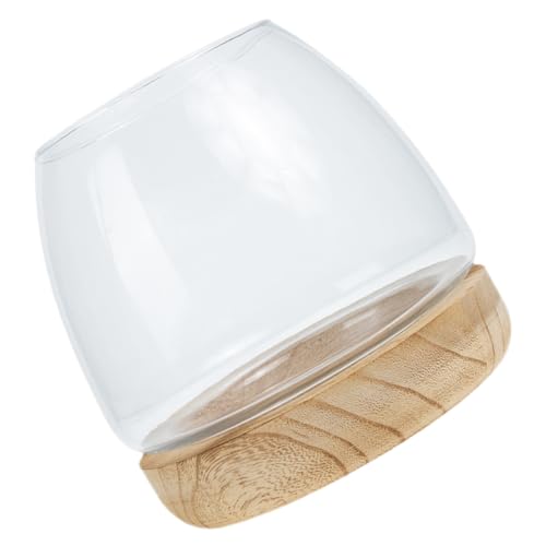 GANAZONO Glas Wasserpflanze Container Einzigartige Fisch Tank Aquarium Holz Basis Große Größe von GANAZONO