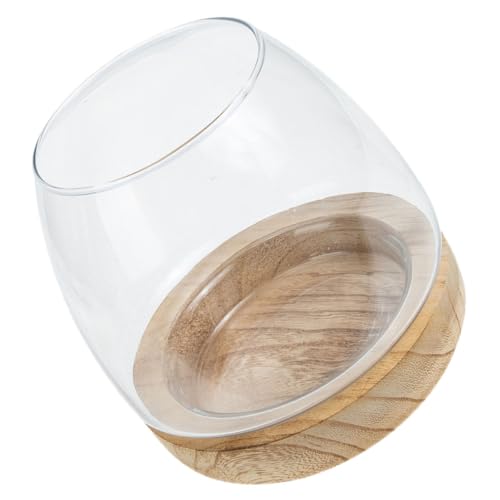 GANAZONO 1satz Dekorativer Glas-pflanzentopf Für Hydroponische Pflanzen Einzigartiges Design Mit Holzunterlage Für Betta-Fische Und Zimmerpflanzen Perfekter Desktop-übertopf Für GANAZONO 1satz Dekorativer Glas-pflanzentopf Für Hydroponische Pflanzen Einzigartiges Design Mit Holzunterlage Für Betta-Fische Und Zimmerpflanzen Perfekter Desktop-übertopf Für von GANAZONO