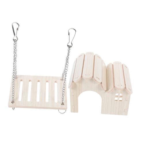 GANAZONO 1 Set Hamster-kletterspielzeug Aus Holz, Mit Schaukel, Bequemer Versteck Aus Holz, Lebensraum Für Kleine Haustiere, Für Zuhause Und Tierhandlungen GANAZONO 1 Set Hamster-kletterspielzeug Aus Holz, Mit Schaukel, Bequemer Versteck Aus Holz, Lebensraum Für Kleine Haustiere, Für Zuhause Und Tierhandlungen von GANAZONO
